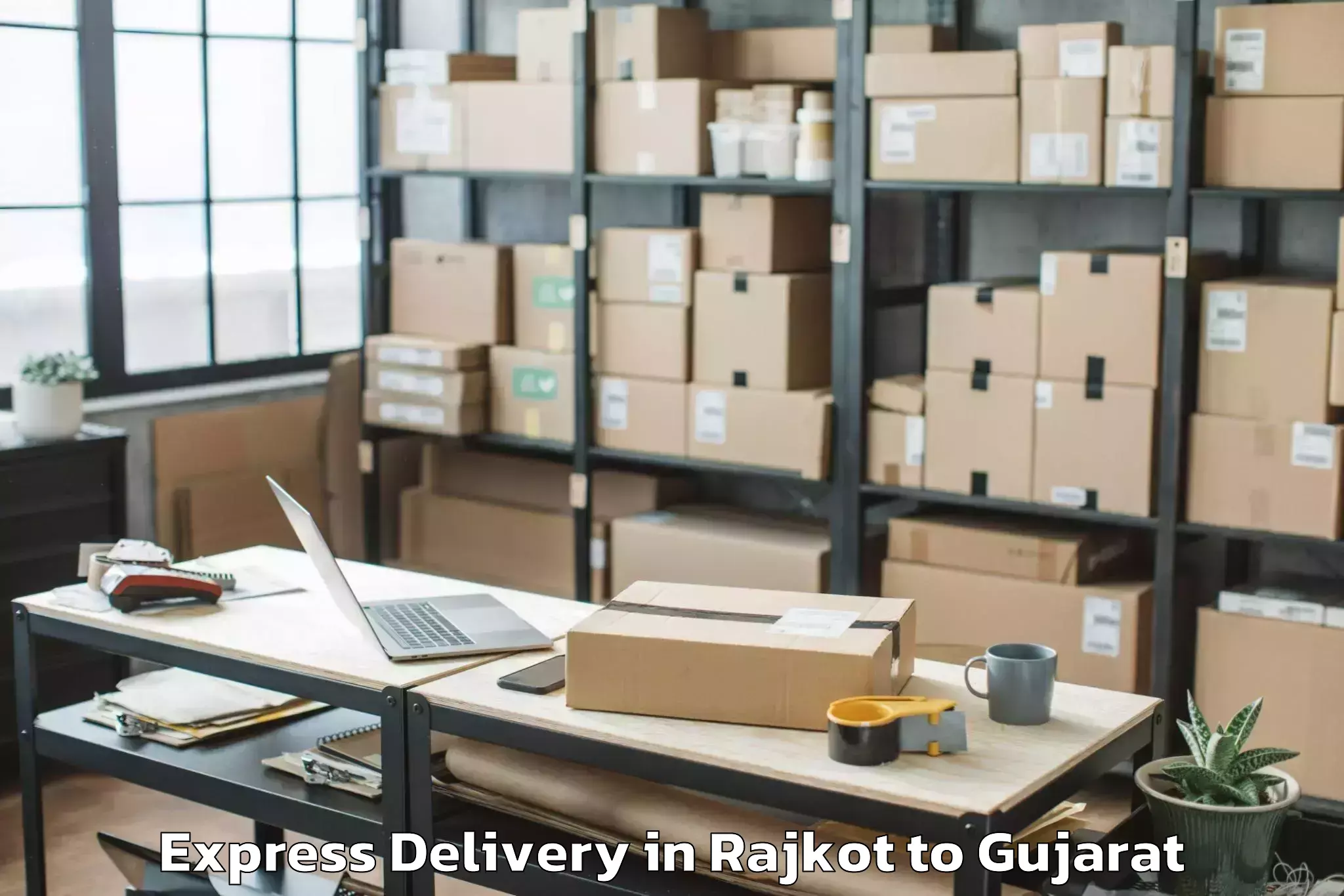 Get Rajkot to Unjha Express Delivery